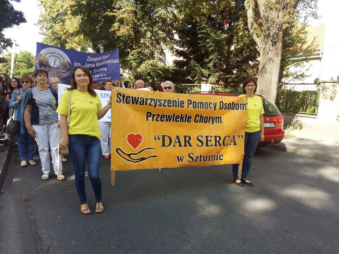 przemarsz organizacji podczas dni ziemi sztumskiej