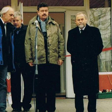 Od lewej: Zbigniew Zwolenkiewicz – Starosta Powiatu Sztumskiego, Hans Joachim Sparr, Piotr Ostrowski, Ingo Kurth, Wojciech Kolańczyk, Krystyna Szafrańska